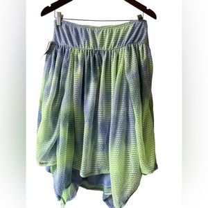 Wild Fable Tie Back Mini Light Green and Purple Dress. Size Large